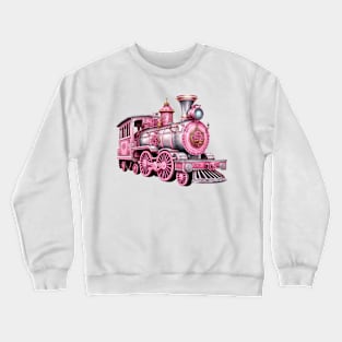 Pink Train Crewneck Sweatshirt